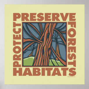 Milieu, wilde habitats poster