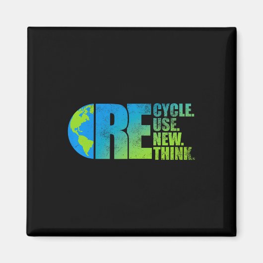 Milieuactivisme Recyclen Hergebruik Hernieuwen Her Magneet (Voorkant)