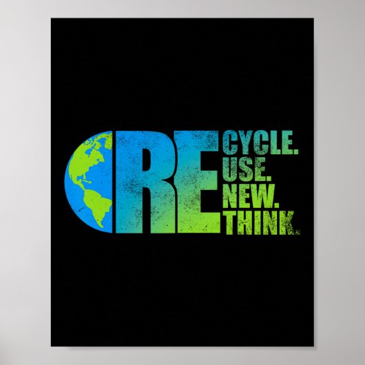 Milieuactivisme Recyclen Hergebruik Hernieuwen Her Poster (Voorkant)