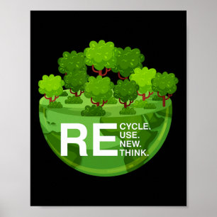 Milieuactivisme Recyclen Hergebruik Hernieuwen Her Poster