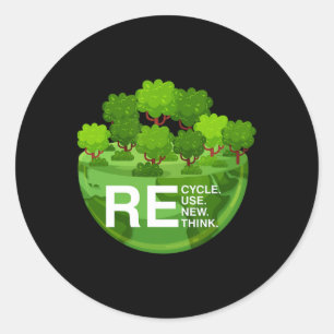 Milieuactivisme Recyclen Hergebruik Hernieuwen Her Ronde Sticker