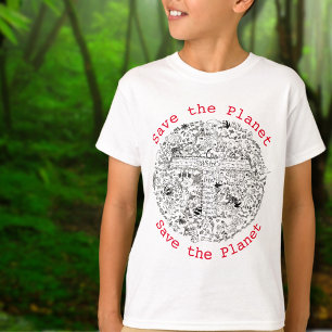 Milieuactivisme Slogan Sla de planeet aarde op T-shirt