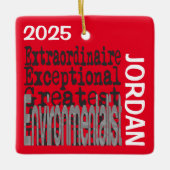 Milieuactivist buitengewoon CUSTOM Keramisch Ornament (Voorkant)