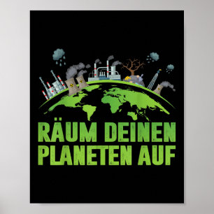 milieuactivist op de dag van de aarde poster