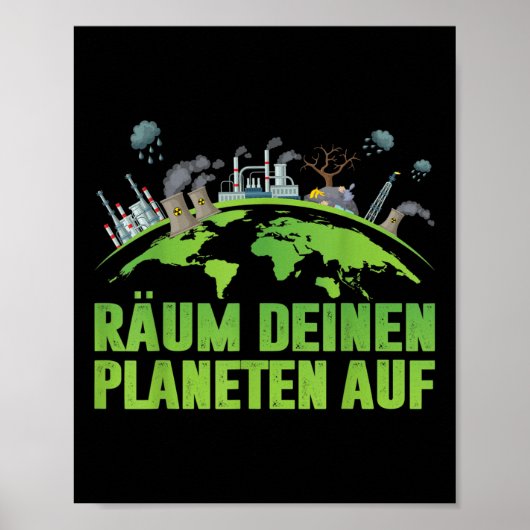 milieuactivist op de dag van de aarde poster (Voorkant)