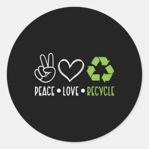 Milieuactivist Recyclen Symbol Renew Recycl Ronde Sticker