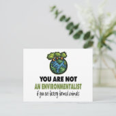Milieuactiviste = Vegan, vegetariër Briefkaart (Staand voorkant)