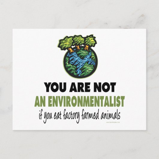 Milieuactiviste = Vegan, vegetariër Briefkaart (Voorkant)
