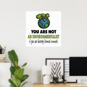 Milieuactiviste = Vegan, vegetariër Poster (Thuiskantoor)