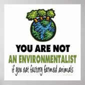 Milieuactiviste = Vegan, vegetariër Poster (Voorkant)