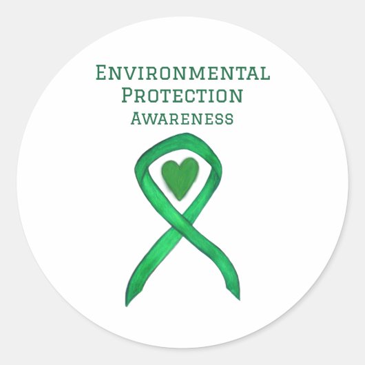 Milieubescherming Awareness Lint Decal Ronde Sticker (Voorkant)