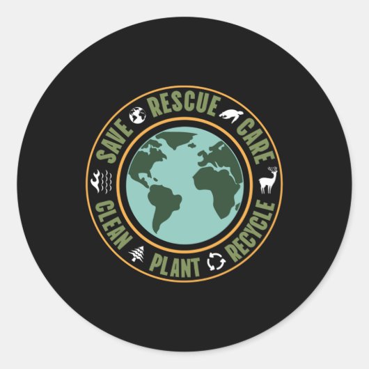 Milieubescherming, behoud van de Natuur, OCE Ronde Sticker (Voorkant)