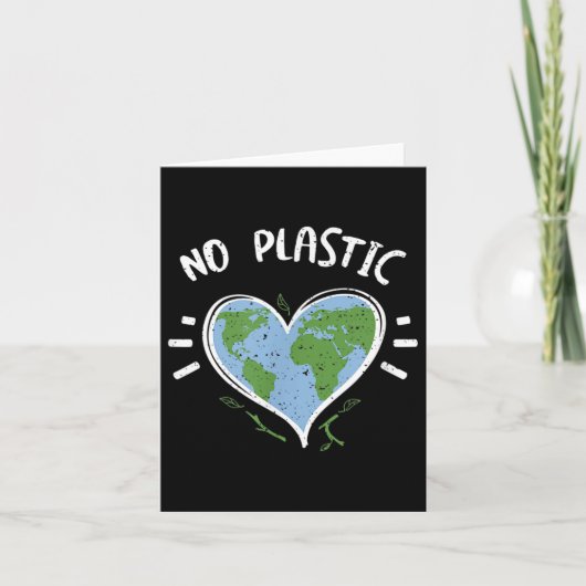 Milieubescherming_ Geen Plastic - Earth Day Kaart (Voorkant)