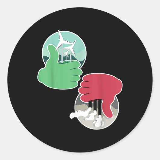 Milieubescherming hernieuwbare energie windenergie ronde sticker (Voorkant)