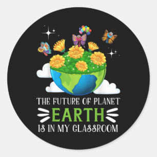 Milieubescherming in de toekomst van onze planeet ronde sticker