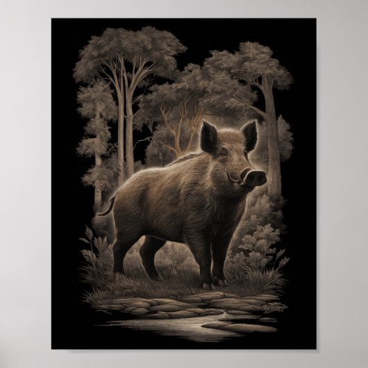 milieubescherming-klimaatactie everzwijnen poster (Voorkant)