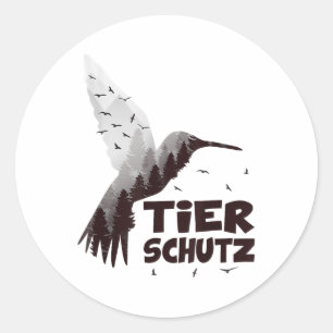 Milieubescherming Klimaatbescherming Dier Ronde Sticker