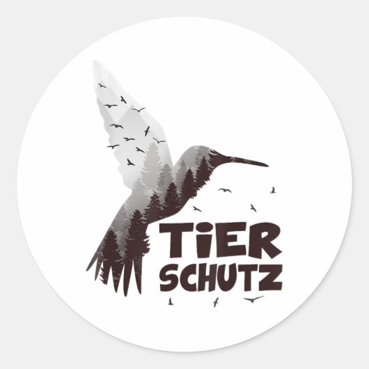 Milieubescherming Klimaatbescherming Dier Ronde Sticker (Voorkant)