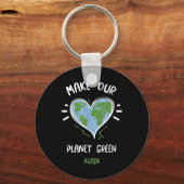 Milieubescherming_ Maak onze planeet groen Sleutelhanger (Voorkant)