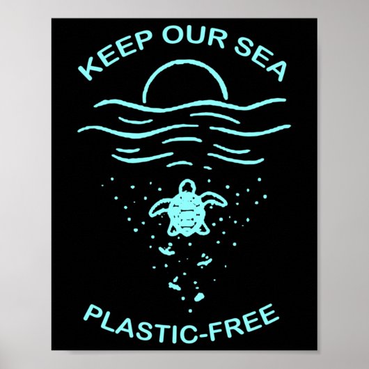 Milieubescherming Plastic Free Swea Poster (Voorkant)