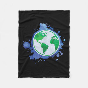 Milieubescherming Red de aarde Planeet Recycling Fleece Deken
