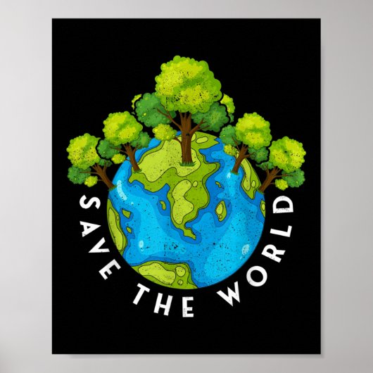 Milieubescherming redt de wereld poster (Voorkant)