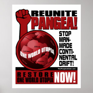 Milieubescherming - Reunite Pangea!: Protest Poste Poster
