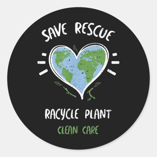 Milieubescherming_ Save Rescue Cycle P... Ronde Sticker (Voorkant)