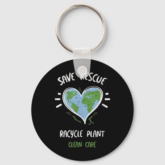 Milieubescherming_ Save Rescue Cycle P... Sleutelhanger (Voorkant)
