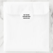 Milieubescherming - Save the Bees, Plant Mo Ronde Sticker (Tas)