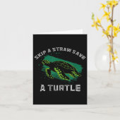 Milieubescherming Sla een rietje over Red een schi Kaart (Gele Bloem)