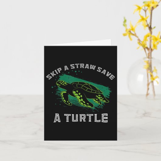 Milieubescherming Sla een rietje over Red een schi Kaart (Gele Bloem)