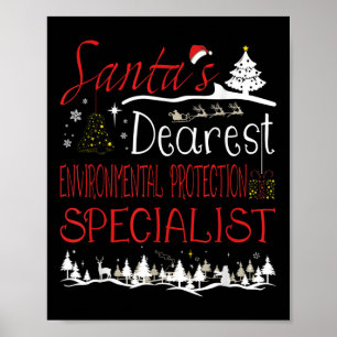 Milieubeschermingsspecialist Kerstbaan Cute  Poster