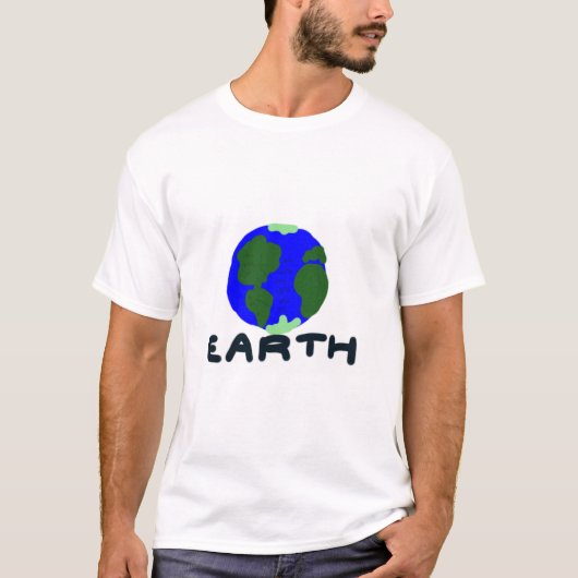 Milieubewust Ontwerp #2 (Digitale Aarde) T-shirt (Voorkant)