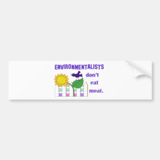 MILIEUBEWUSTE MENSEN EET GEEN VLEES BUMPERSTICKER