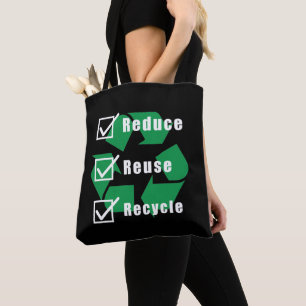 Milieubewustzijn Checklist Verminderen Hergebruike Tote Bag