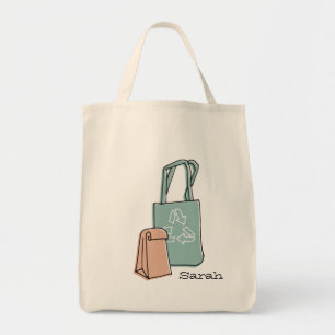 Milieubewustzijn grote shopping Canvas tas