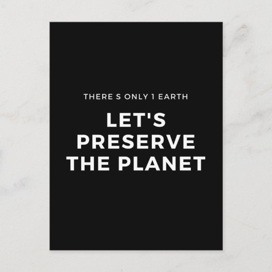 Milieubewustzijn stopt klimaatverandering briefkaart (Voorkant)