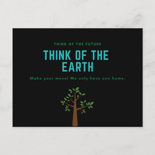 Milieubewustzijn stopt klimaatverandering feestdagenkaart (Voorkant)