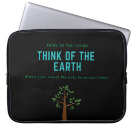 Milieubewustzijn stopt klimaatverandering laptop sleeve