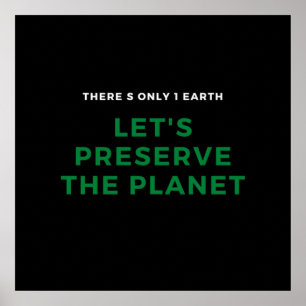 Milieubewustzijn stopt klimaatverandering poster