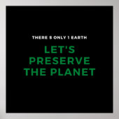 Milieubewustzijn stopt klimaatverandering poster (Voorkant)