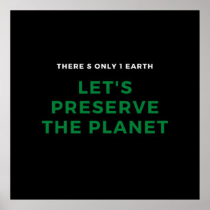 Milieubewustzijn stopt klimaatverandering poster