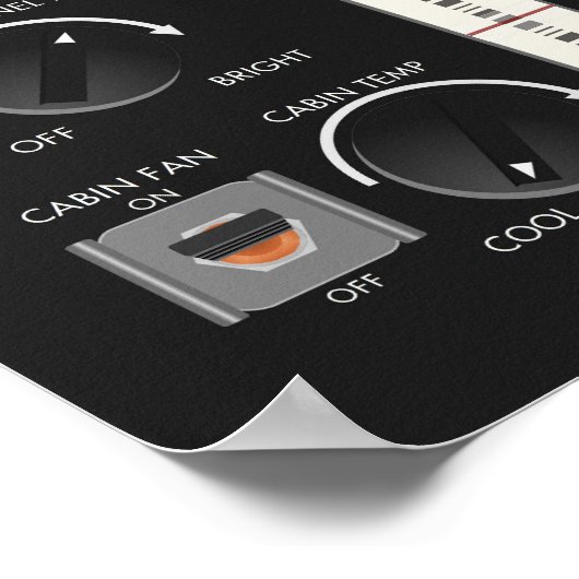 Milieucontrole en lichtpaneel voor ruimteshuttle poster (Hoek)