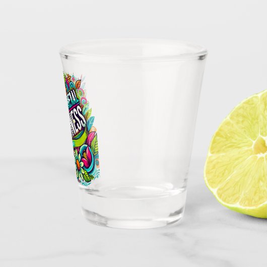 milieugeluksglas shot glas (Rechts)