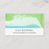 Milieuingenieur Consultant Eco Green Blue Visitekaartje (Voorkant)