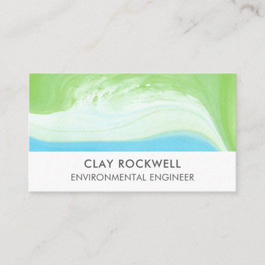 Milieuingenieur Consultant Eco Green Blue Visitekaartje (Voorkant)