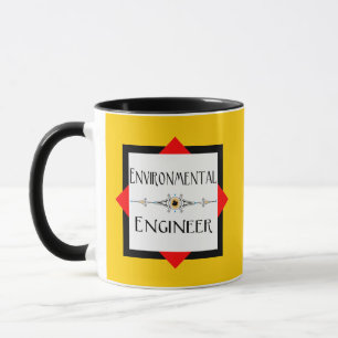 Milieuingenieur decoratieve lijn mok