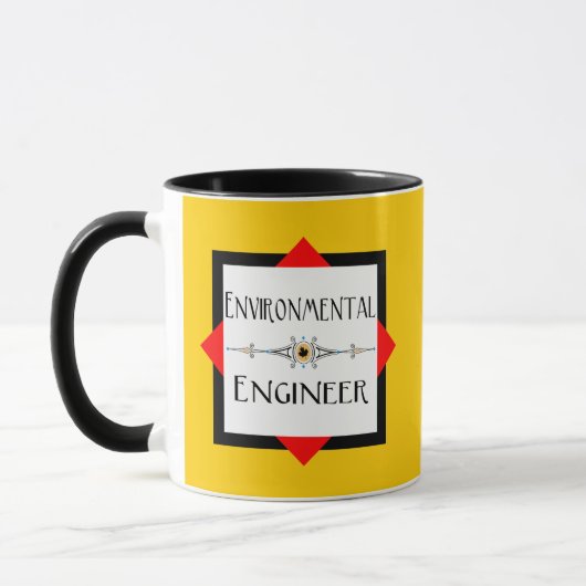 Milieuingenieur decoratieve lijn mok (Links)