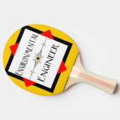 Milieuingenieur decoratieve lijn tafeltennisbatje (Zijkant)